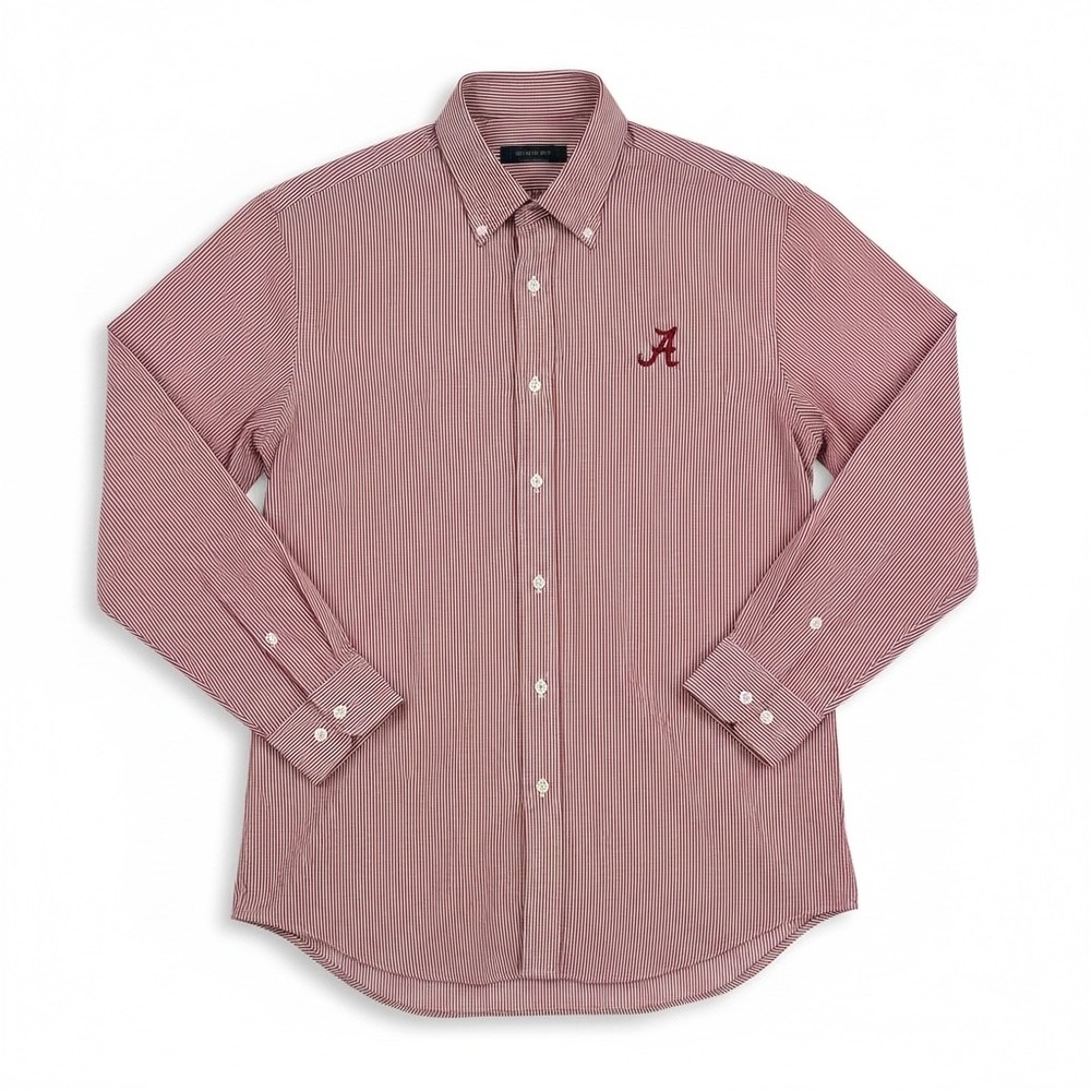 Private Collection University of Alabama Crimson Tide Stripe Shirt Mens Medium
